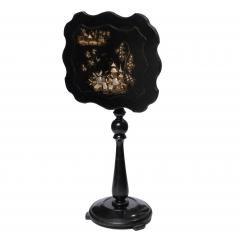 English papier mach tilt top candle stand 1860 - 2324905