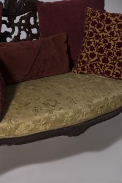 English settee in wood and fabric - 3808522