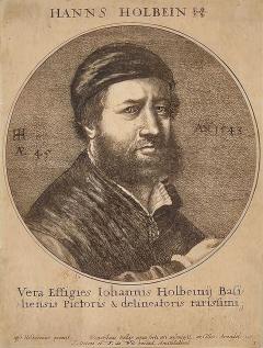 Engraved Hans Holbein Portrait circa 1700 - 3701991