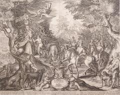 Engraving Allegory of the Triumph of the Netherlands over Spain Printed 1600 - 2223521