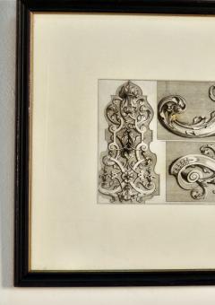 Engraving of Baroque Hardware Italy circa 1720 - 3290338