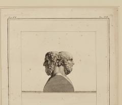 Engraving of Bust of Homer and Archilochus Italy circa 1800 - 3957985