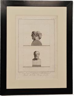 Engraving of Bust of Homer and Archilochus Italy circa 1800 - 3958118