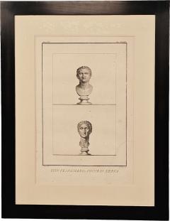 Engraving of Roman Emperor Busts Italy circa 1800 - 3958117