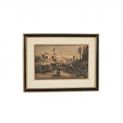 Engraving of a Western Town by Rudolf Cronau circa 1885 - 4281690