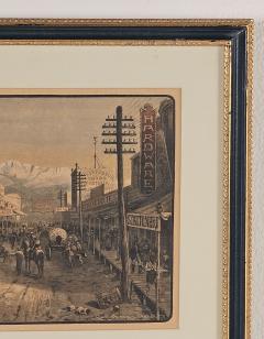 Engraving of a Western Town by Rudolf Cronau circa 1885 - 4281693