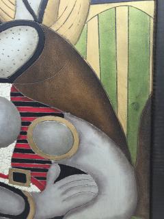 Enrico Baj 1970s Italian Mixed Media Panels Inspired by Picassos Marie Th r se Portraits - 4644769