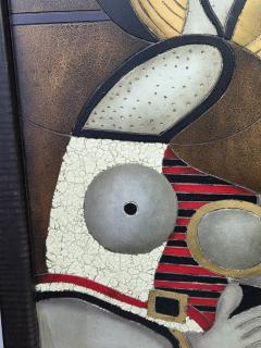 Enrico Baj 1970s Italian Mixed Media Panels Inspired by Picassos Marie Th r se Portraits - 4644770