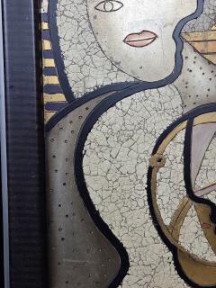 Enrico Baj 1970s Italian Mixed Media Panels Inspired by Picassos Marie Th r se Portraits - 4644779