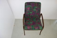 Enrico Ciuti Enrico Ciuti Dark Walnut Finish and Velvet Set of Six Dining Chairs - 447515