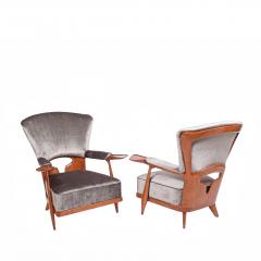 Enrico Ciuti Rare Pair of Easy Chairs by Enrico Ciuti - 981933