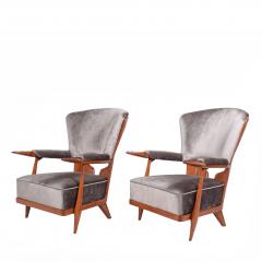 Enrico Ciuti Rare Pair of Easy Chairs by Enrico Ciuti - 981934