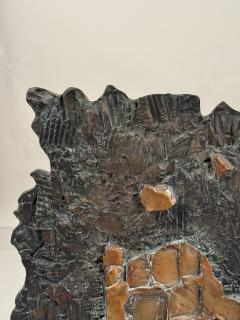 Enrico Donati Large Brutalist Patinated Bronze Wall Sculpture by Enrico Donati - 4423986