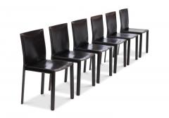 Enrico Pellizzoni Pellizzoni Black Leather Pasqualina Chairs - 456860