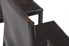 Enrico Pellizzoni Pellizzoni Black Leather Pasqualina Chairs - 456861