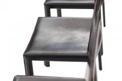 Enrico Pellizzoni Pellizzoni Black Leather Pasqualina Chairs - 456863
