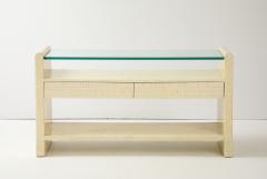 Enrique Garcel 1980s Ivory Colored Tessellated Bone Console Table - 4300619