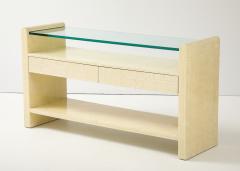 Enrique Garcel 1980s Ivory Colored Tessellated Bone Console Table - 4300620