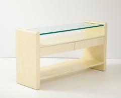 Enrique Garcel 1980s Ivory Colored Tessellated Bone Console Table - 4300621
