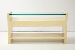 Enrique Garcel 1980s Ivory Colored Tessellated Bone Console Table - 4300622