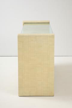 Enrique Garcel 1980s Ivory Colored Tessellated Bone Console Table - 4300623