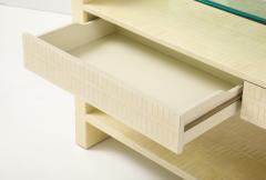 Enrique Garcel 1980s Ivory Colored Tessellated Bone Console Table - 4300624