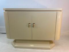 Enrique Garcel ENRIQUE GARCEL LACQUERED ART DECO REVIVAL CABINET WITH CARVED BONE TASSEL PULLS - 1420718