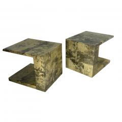 Enrique Garcel Enrique Garcel Lacquered Goatskin Side End Tables 1991 - 4048798