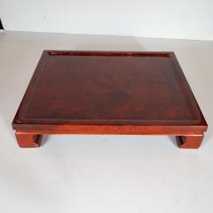 Enrique Garcel Enrique Garcel Mid Century Modern Lacquered Goatskin Pagoda Style Bar Tray - 1561021