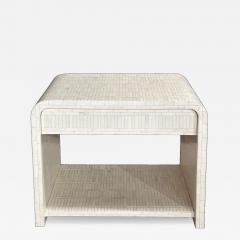 Enrique Garcel Enrique Garcel Tessellated Bone Waterfall Side End Table 1970 - 4211601