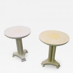 Enrique Garcel Gorgeous Pair of Enrique Garcel Bone Neoclassical Side End Tables Mid Century - 1234760