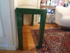 Enrique Garcel Green Lacquer and Brass Console Table - 4011211