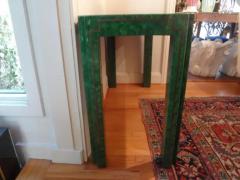 Enrique Garcel Green Lacquer and Brass Console Table - 4011214