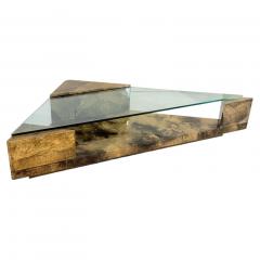 Enrique Garcel Lacquered Goatskin Triangular Coffee Table 1991 - 4428106