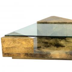 Enrique Garcel Lacquered Goatskin Triangular Coffee Table 1991 - 4428108