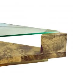 Enrique Garcel Lacquered Goatskin Triangular Coffee Table 1991 - 4428109