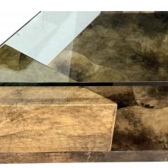 Enrique Garcel Lacquered Goatskin Triangular Coffee Table 1991 - 4428110