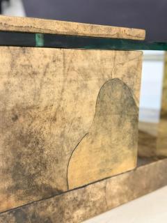 Enrique Garcel Lacquered Goatskin Triangular Coffee Table 1991 - 4428111