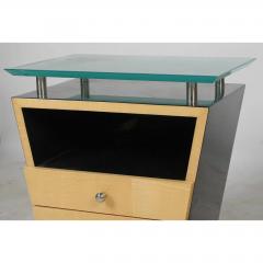 Enrique Garcel Pair of Enrique Garcel Post Modern Designer Nightstands - 4815523