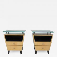 Enrique Garcel Pair of Enrique Garcel Post Modern Designer Nightstands - 4825464