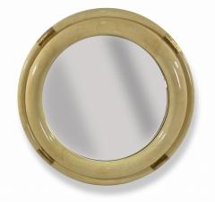 Enrique Garcel Parchment and Gilded Circular Mirror - 4171924