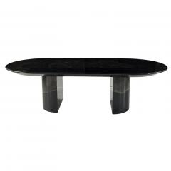Enrique Garcel for Jimeco Black Goatskin Knife Edge Dining Table 1970 - 4317688