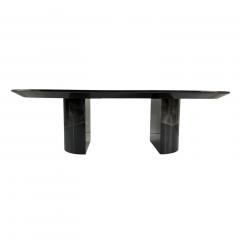 Enrique Garcel for Jimeco Black Goatskin Knife Edge Dining Table 1970 - 4317689