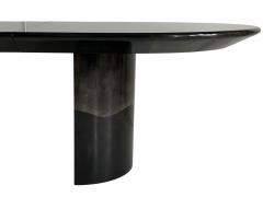 Enrique Garcel for Jimeco Black Goatskin Knife Edge Dining Table 1970 - 4317692