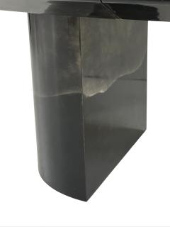 Enrique Garcel for Jimeco Black Goatskin Knife Edge Dining Table 1970 - 4317693