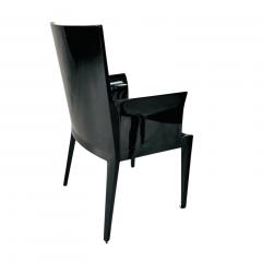 Enrique Garcel for Jimeco Black Lacquered Dining Chairs Columbia 1970 - 4317951