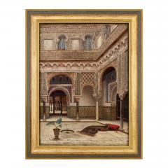 Enrique Roldan Orientalist Oil Painting of the Alc zar of Seville by Enrique Rold n - 4622184