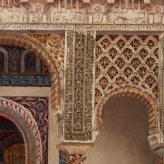 Enrique Roldan Orientalist Oil Painting of the Alc zar of Seville by Enrique Rold n - 4622189