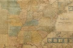 Ensigns Travellers Guide and Map of the United States Hand Colored Wall Map - 3995800