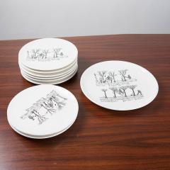 Enzo Bioli Set of 9 Ceramic Plates by Enzo Bioli for Il Picchio - 4724561